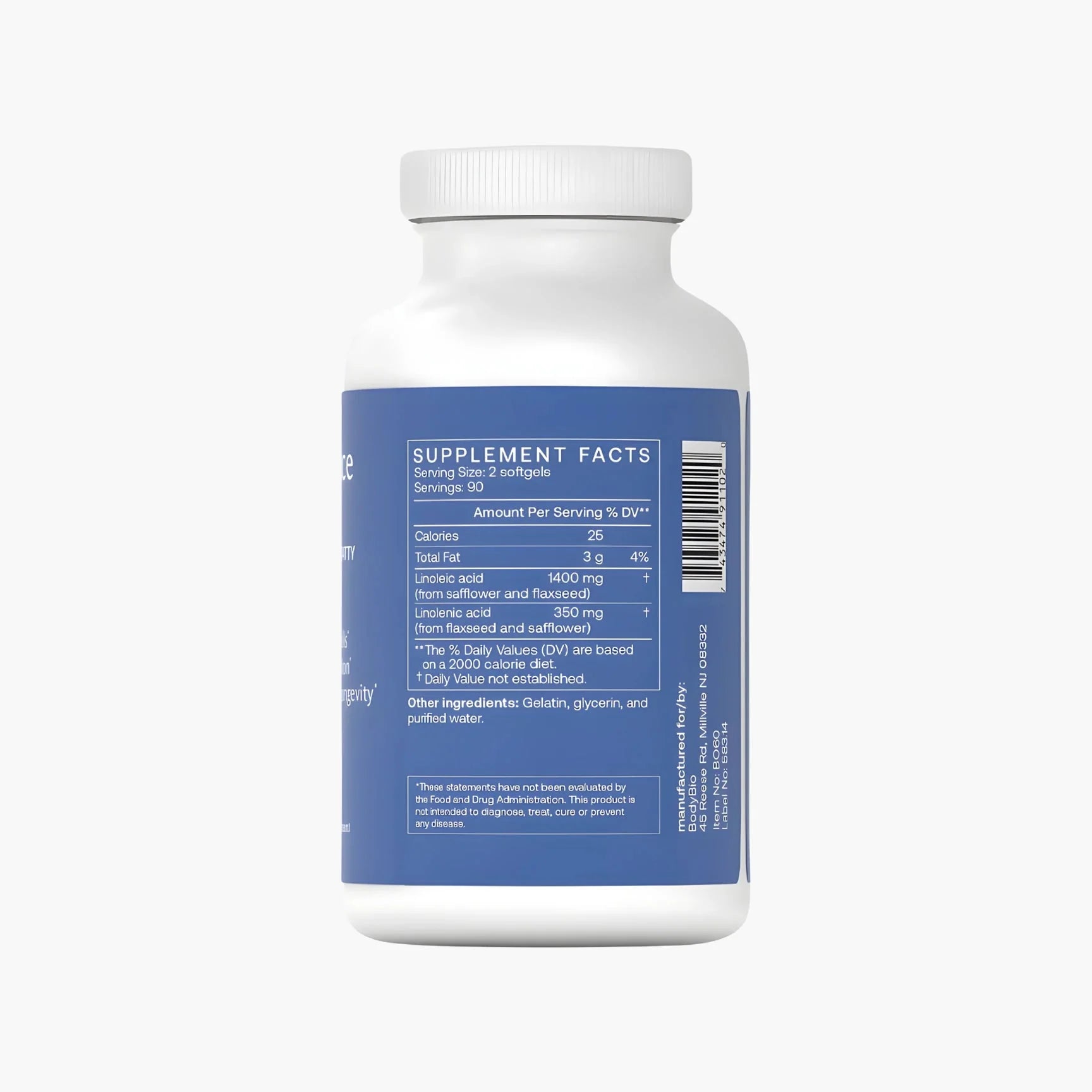 BodyBio Balance Oil Softgels