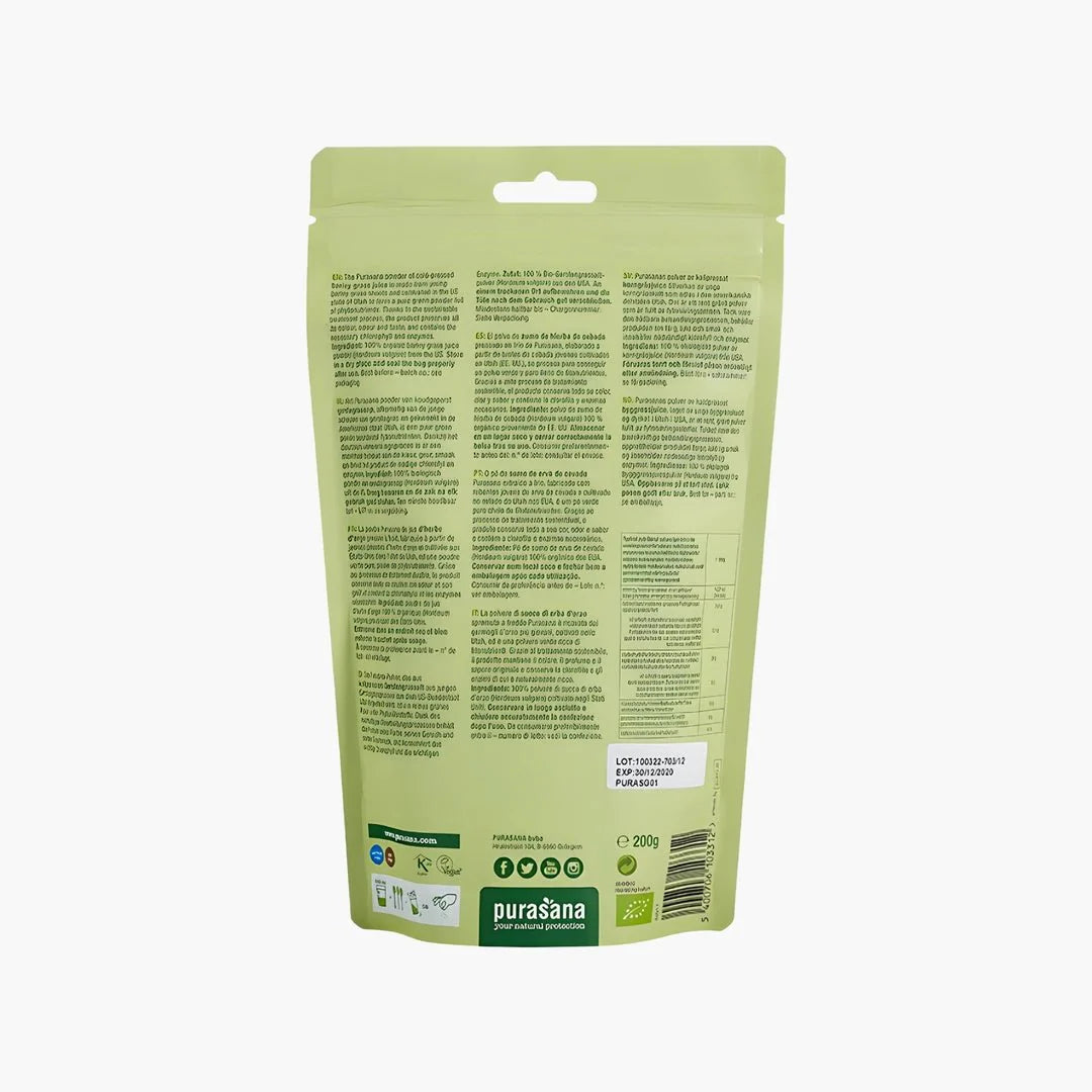 Barley Grass JUICE powder 200 g SUPER GREENS BIO