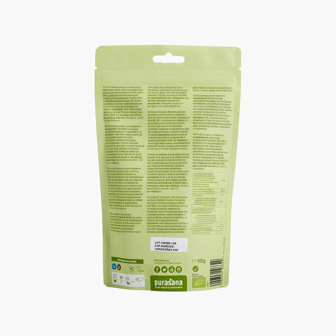 Wheat grass JUICE powder 200 g SUPER GREENS BIO